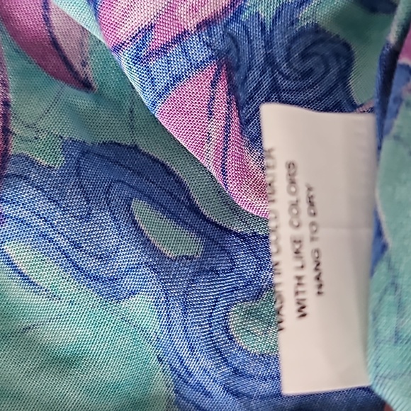 Rainbow Jo blue/aqua/lilac floral sundress-XL - Picture 9 of 11